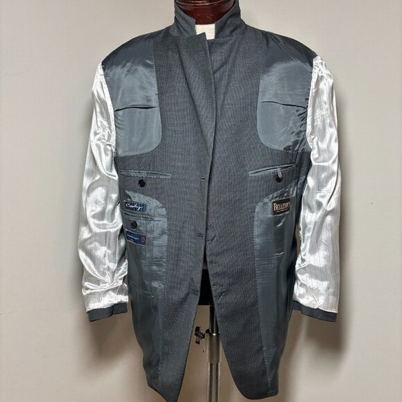 Coppley Ermenegildo Zegna Wool Sport Coat Gray Single Breasted Mens Size 40R - Picture 2 of 11